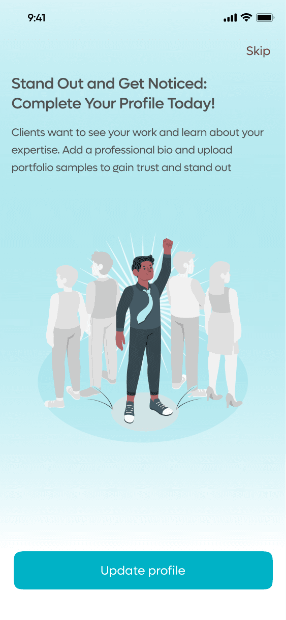 Stand out and get noticed — complete your artisan profile